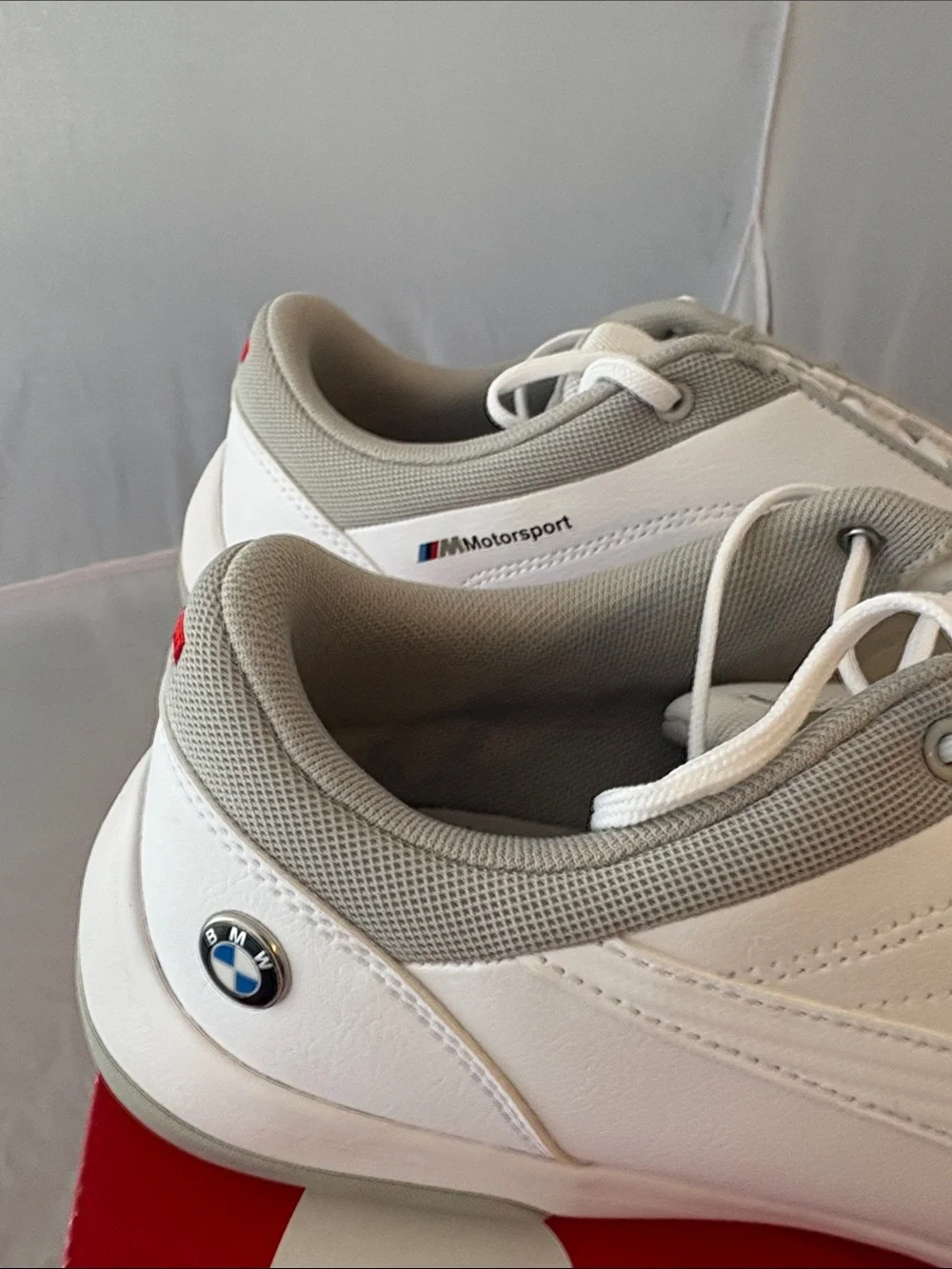 New PUMA BMW Motorsport Men’s White Driving Sneakers Kart Cat III NM
